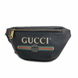 グッチ(Gucci) グッチ ウエストバッグ シェリーライン 527792 レザー ブラック レッド グリーン メンズ レディース