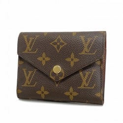 ルイ・ヴィトン(Louis Vuitton) ルイ・ヴィトン 三つ折り財布 モノグラム ポルトフォイユヴィクトリーヌ M62472 ブラウンレディース