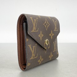 ルイ・ヴィトン(Louis Vuitton) ルイ・ヴィトン 三つ折り財布 モノグラム ポルトフォイユヴィクトリーヌ M62472 ブラウンレディース