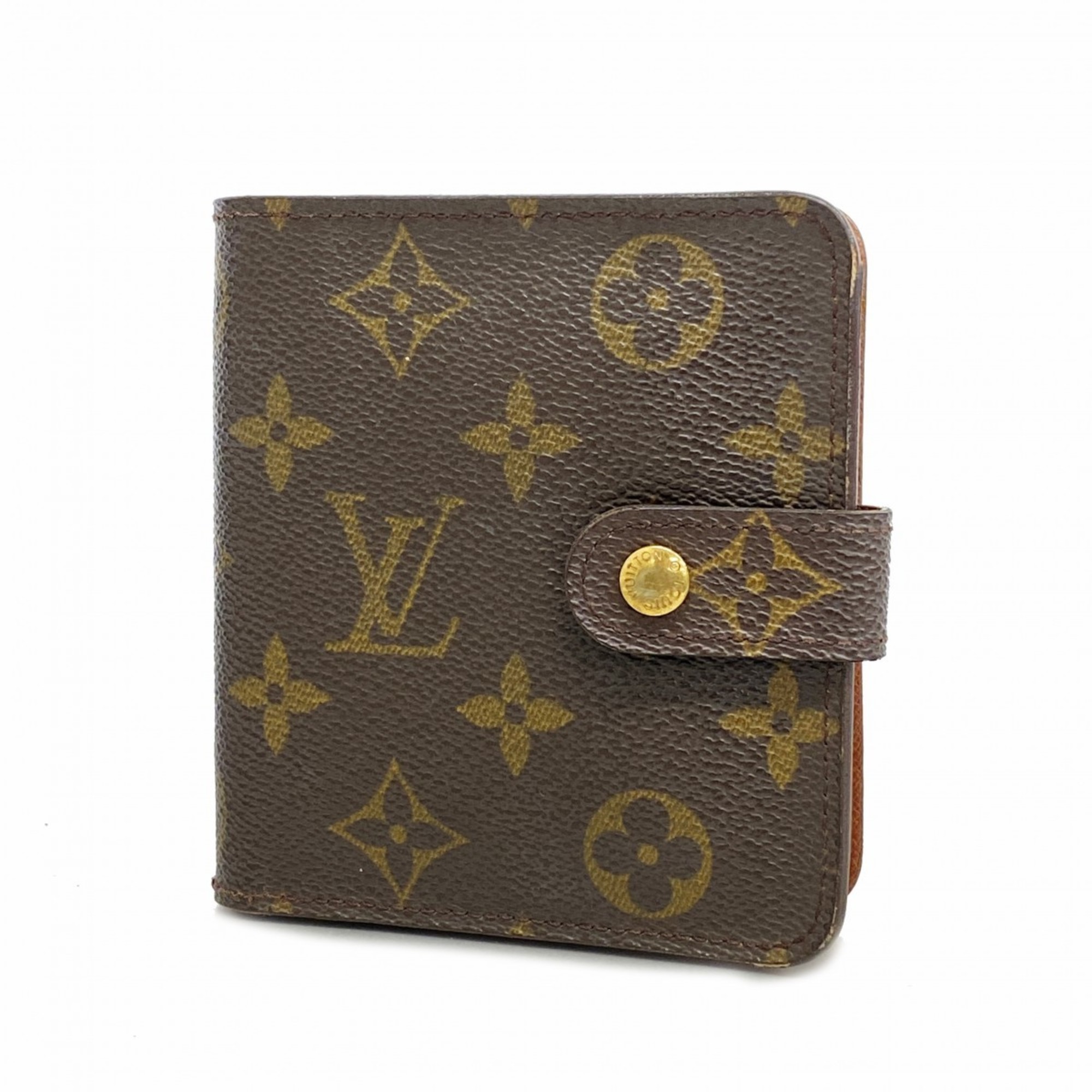 ルイ・ヴィトン(Louis Vuitton) ルイ・ヴィトン 財布 モノグラム コンパクトジップ M61667 ブラウンレディース