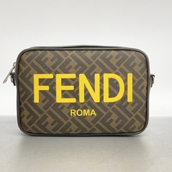 フェンディ(Fendi) フェンディ ショルダーバッグ ズッカ  ブラウン イエロー メンズ