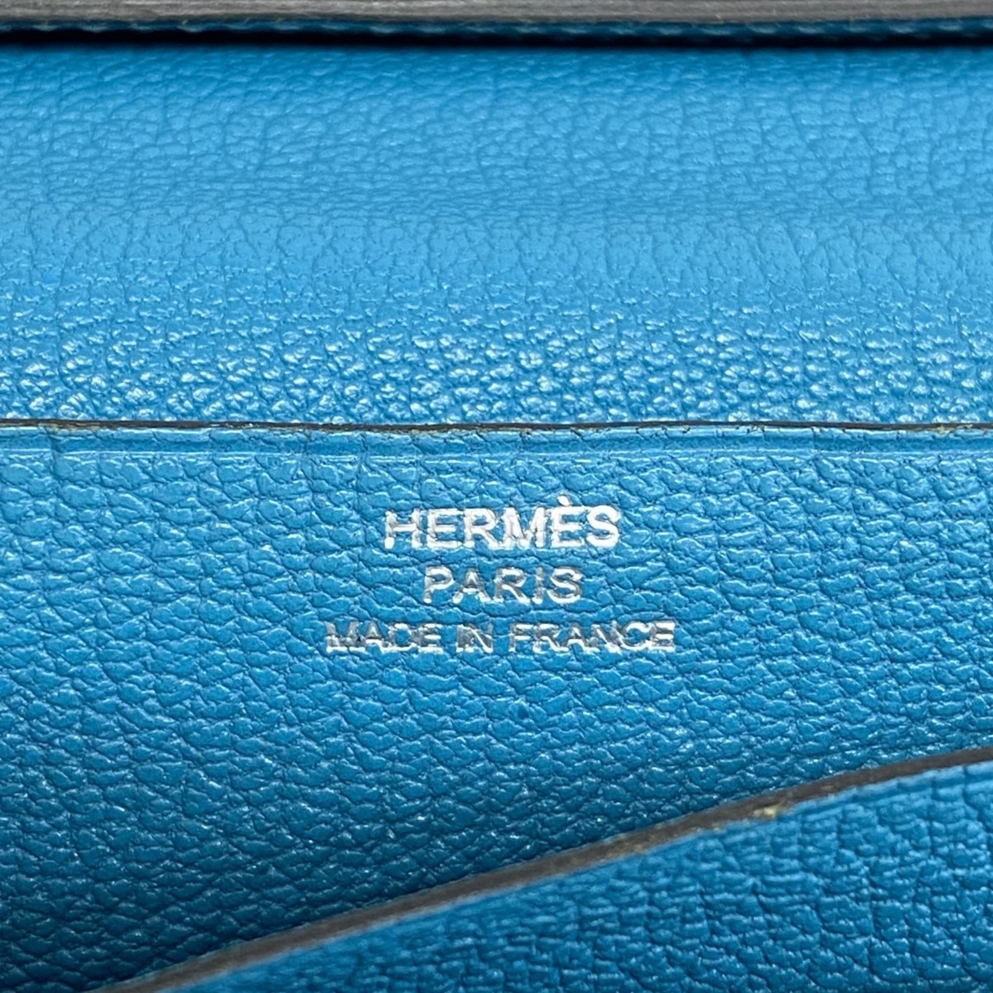 エルメス(Hermes) エルメス 長財布 ベアンスフレ シェーブル ターコイズ  □L刻印レディース