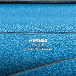 エルメス(Hermes) エルメス 長財布 ベアンスフレ シェーブル ターコイズ  □L刻印レディース