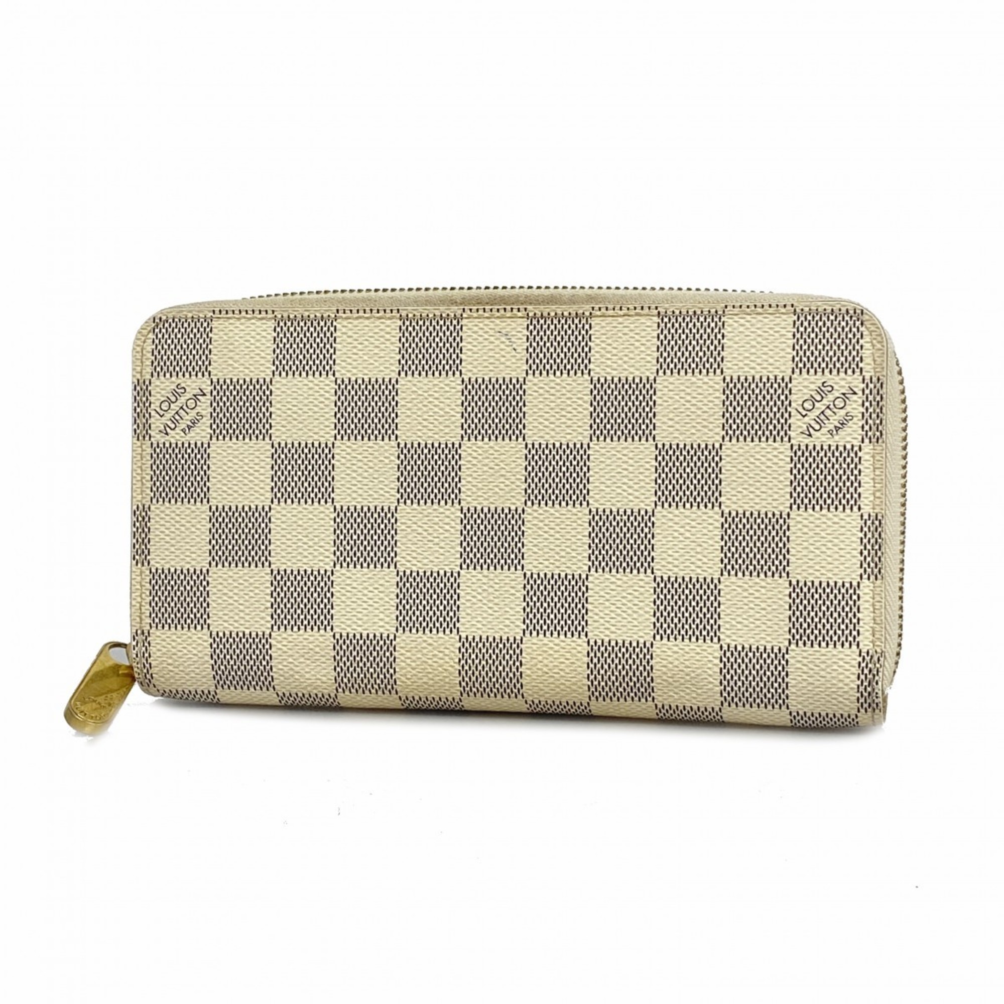 ルイ・ヴィトン(Louis Vuitton) ルイ・ヴィトン 長財布 ダミエ・アズール ジッピーウォレット N60019 ホワイトメンズ レディース