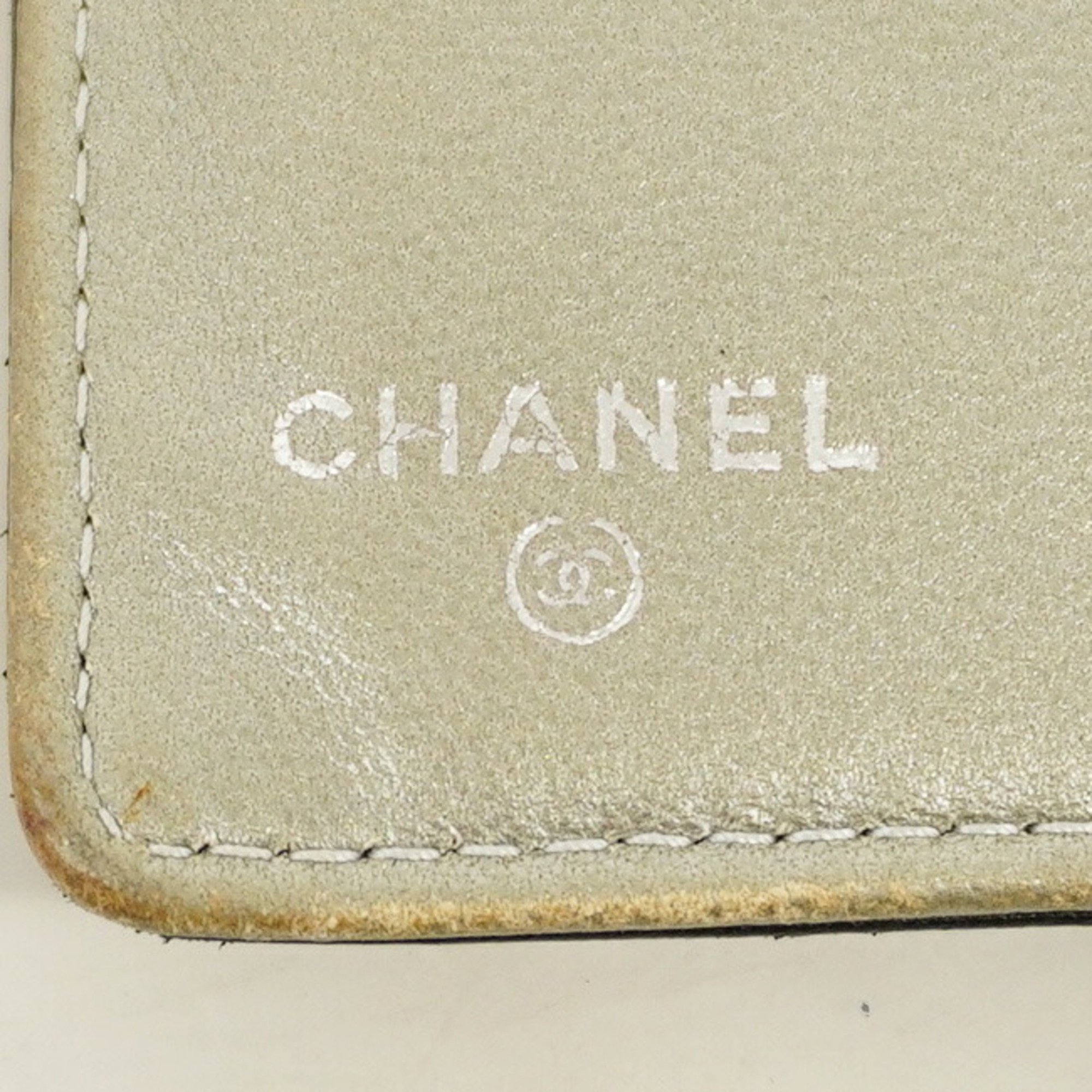 シャネル(Chanel) シャネル 長財布 カメリア レザー ブラック レディース