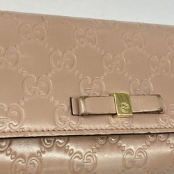 グッチ(Gucci) グッチ 長財布 グッチシマ 388679 レザー シャンパンレディース