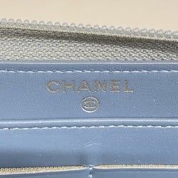 シャネル(Chanel) シャネル 長財布 キャビアスキン ブルー レディース