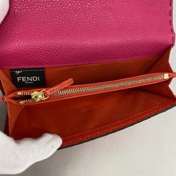 フェンディ(Fendi) フェンディ 長財布 セレリア レザー ピンク レディース