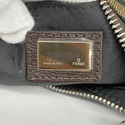 フェンディ(Fendi) フェンディ ショルダーバッグ ナイロンキャンバス ブラウン レディース