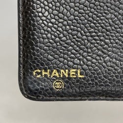 シャネル(Chanel) シャネル 手帳カバー キャビアスキン ブラック レディース