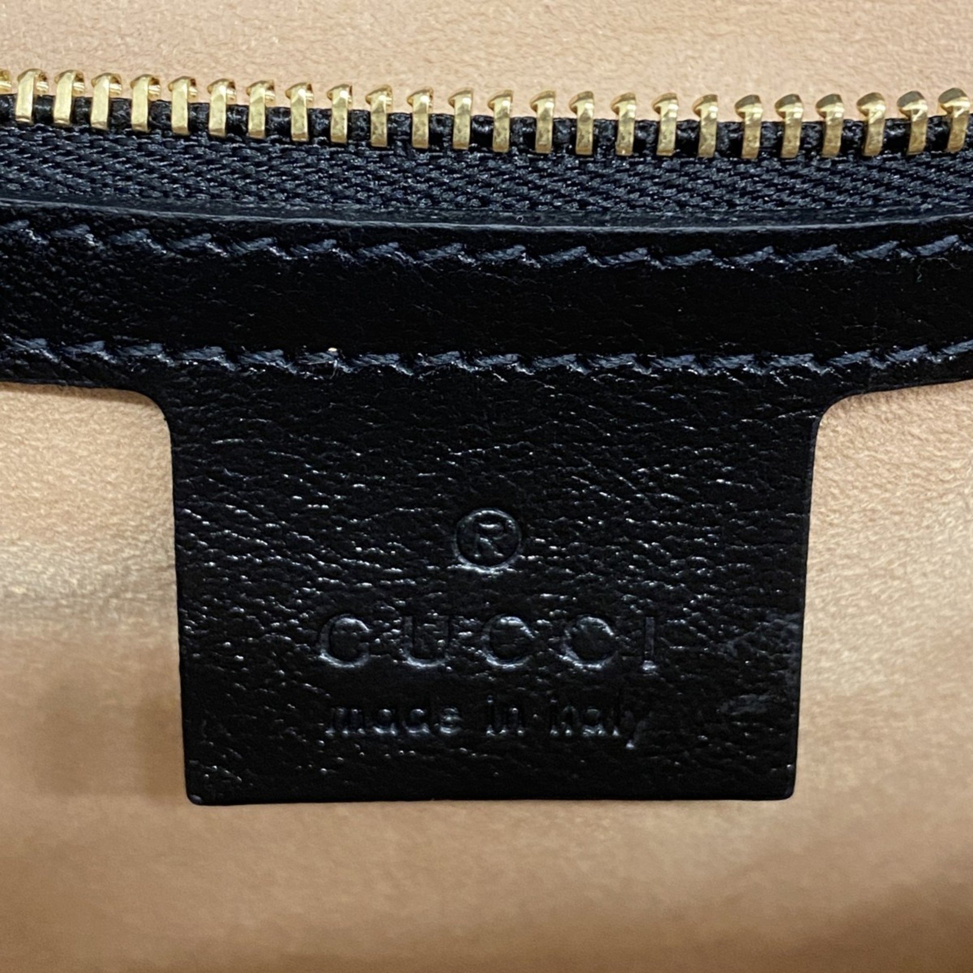 グッチ(Gucci) グッチ ショルダーバッグ GGキャンバス GGマーモント 443497 キャンバス レザー ブラック ブラウン レディース