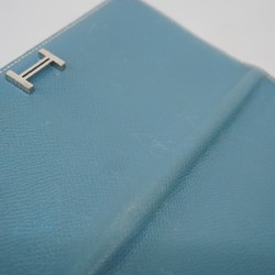 エルメス(Hermes) エルメス 長財布 ベアンスフレ エトゥープ ブルージーン  □N刻印メンズ レディース