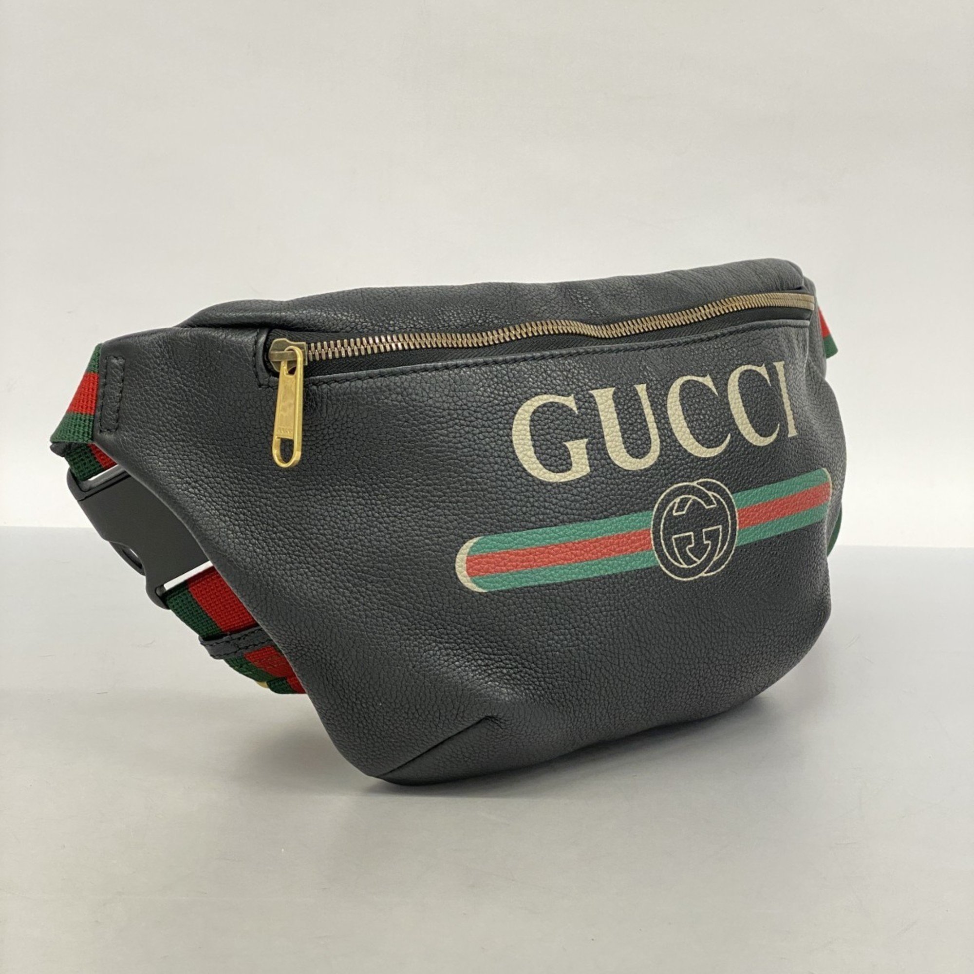 グッチ(Gucci) グッチ ボディバッグ シェリーライン 530412 レザー ブラック メンズ