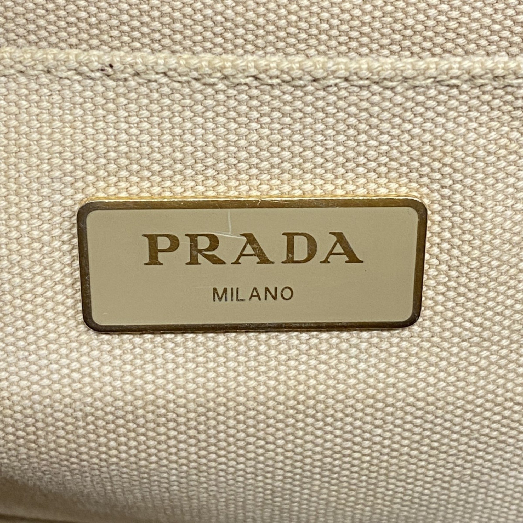 プラダ(Prada) プラダ トートバッグ カナパ キャンバス ベージュ レディース