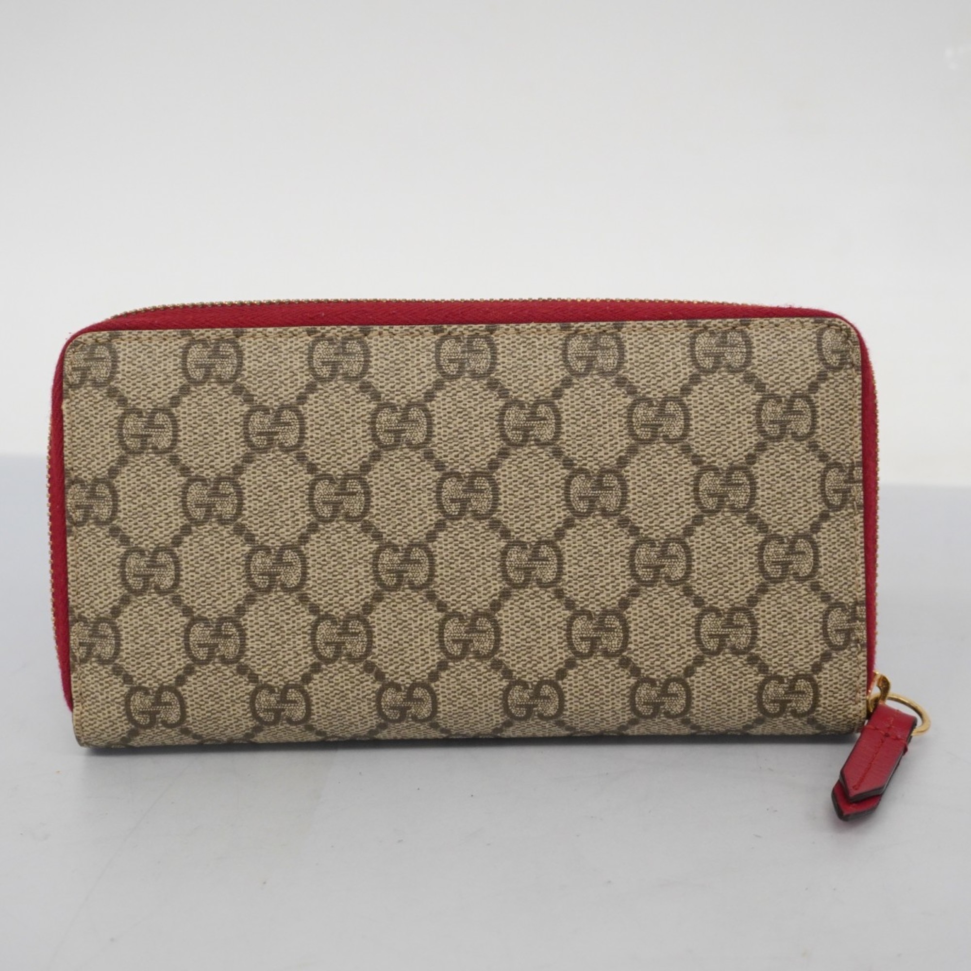 グッチ(Gucci) グッチ 長財布 GGスプリーム 476413  ブラウン レッド メンズ レディース