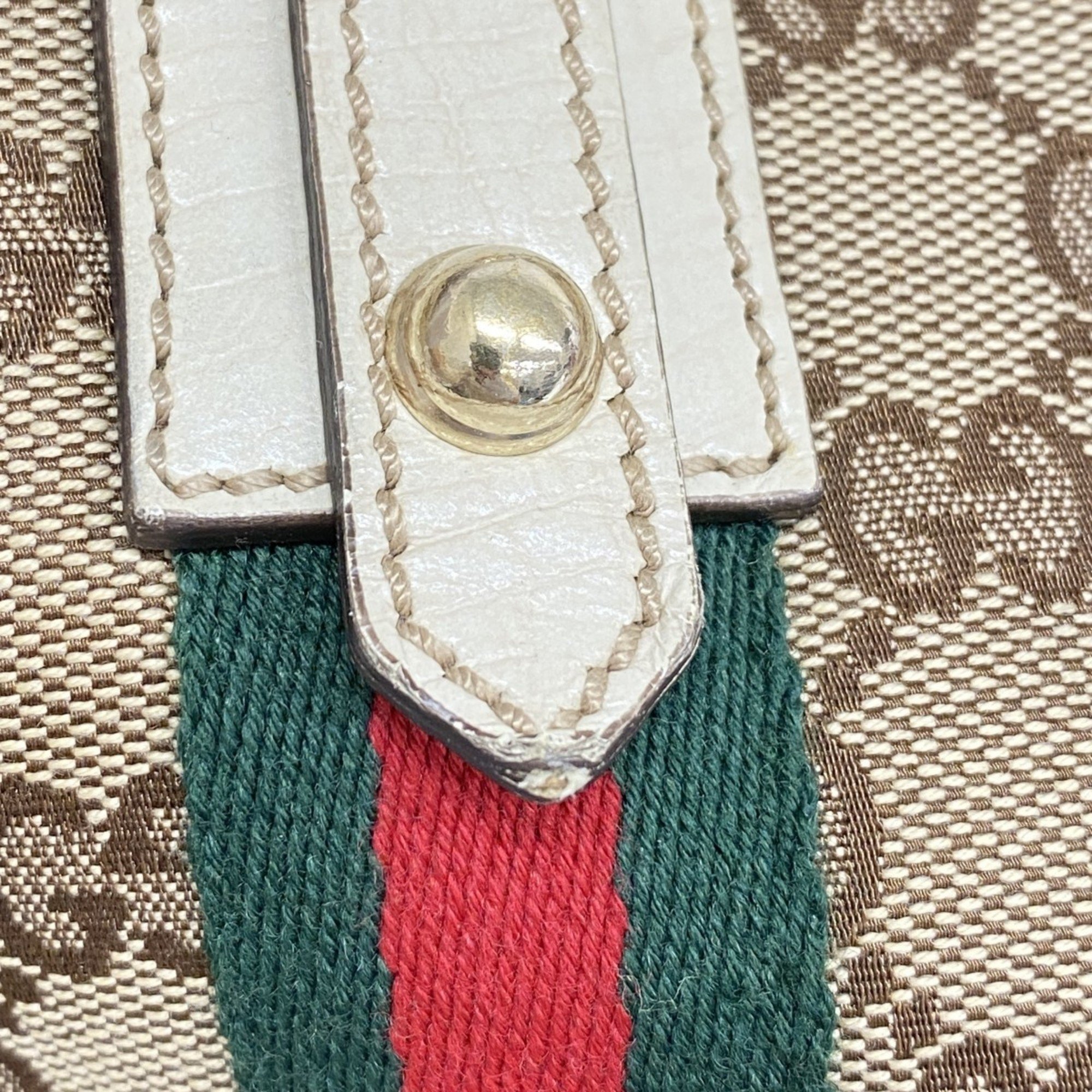 グッチ(Gucci) グッチ トートバッグ GGキャンバス シェリーライン 139260 キャンバス ブラウン シャンパンレディース