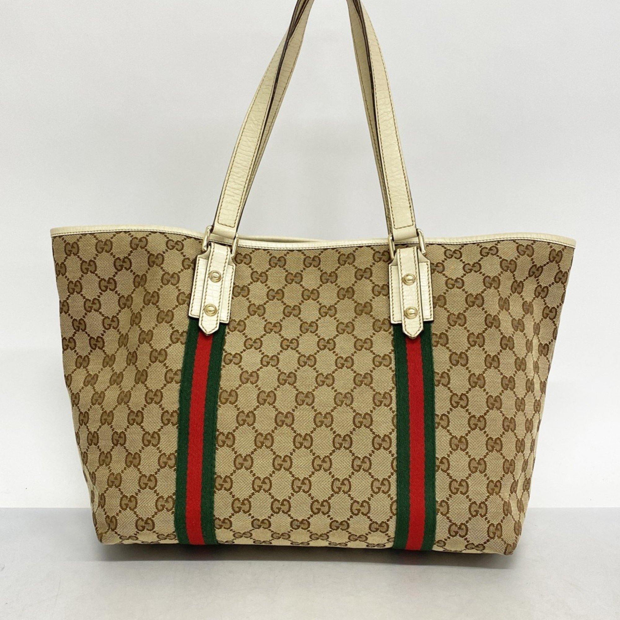 グッチ(Gucci) グッチ トートバッグ GGキャンバス シェリーライン 139260 キャンバス ブラウン シャンパンレディース