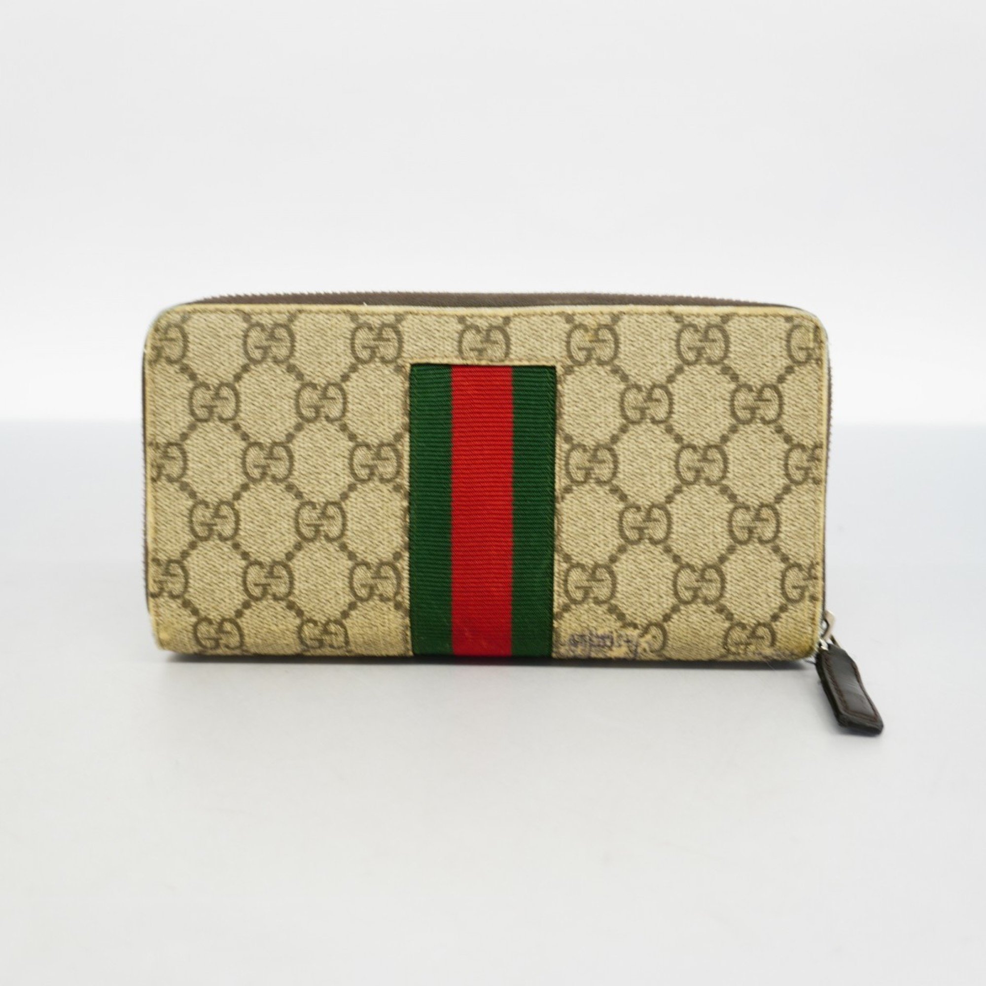 グッチ(Gucci) グッチ 長財布 GGスプリーム シェリーライン 408831  ブラウン メンズ レディース