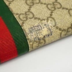 グッチ(Gucci) グッチ 長財布 GGスプリーム シェリーライン 408831  ブラウン メンズ レディース