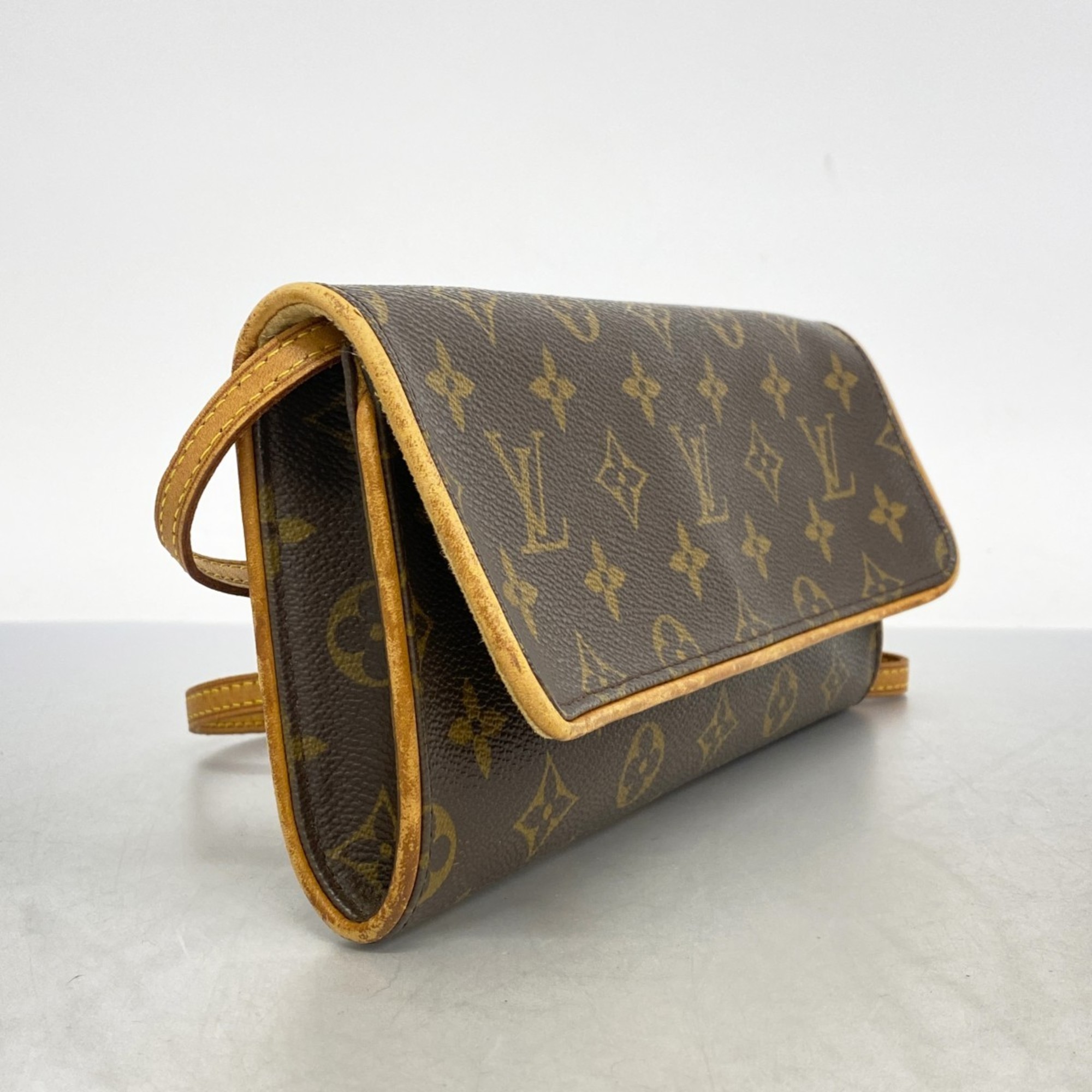 ルイ・ヴィトン(Louis Vuitton) ルイ・ヴィトン ショルダーバッグ モノグラム ポシェットツインGM M51852 ブラウンレディース