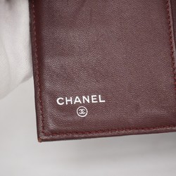 シャネル(Chanel) シャネル 三つ折り長財布 マトラッセ ラムスキン ブラック レディース