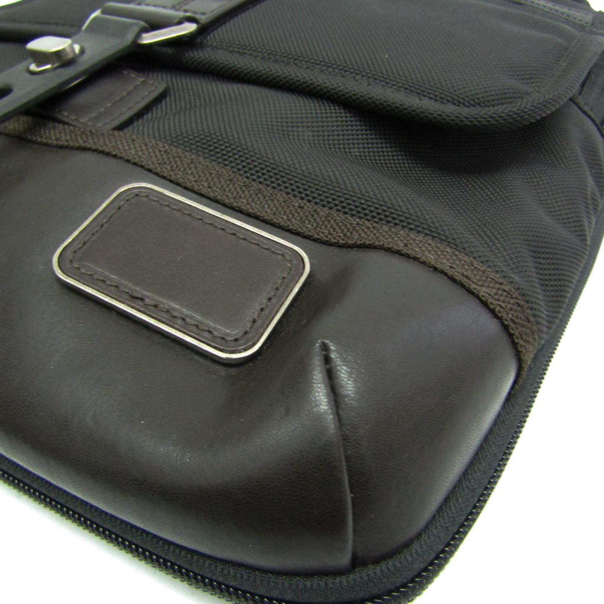 トゥミ(Tumi) Alpha Bravo Annapolis Crossbody Zip Flap 222304HK2 メンズ レザー,ナイロン ショルダーバッグ ダークブラウン