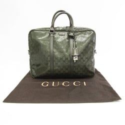 グッチ(Gucci) GGインプリメ 201480 メンズ PVC,レザー ブリーフケース,ハンドバッグ カーキ