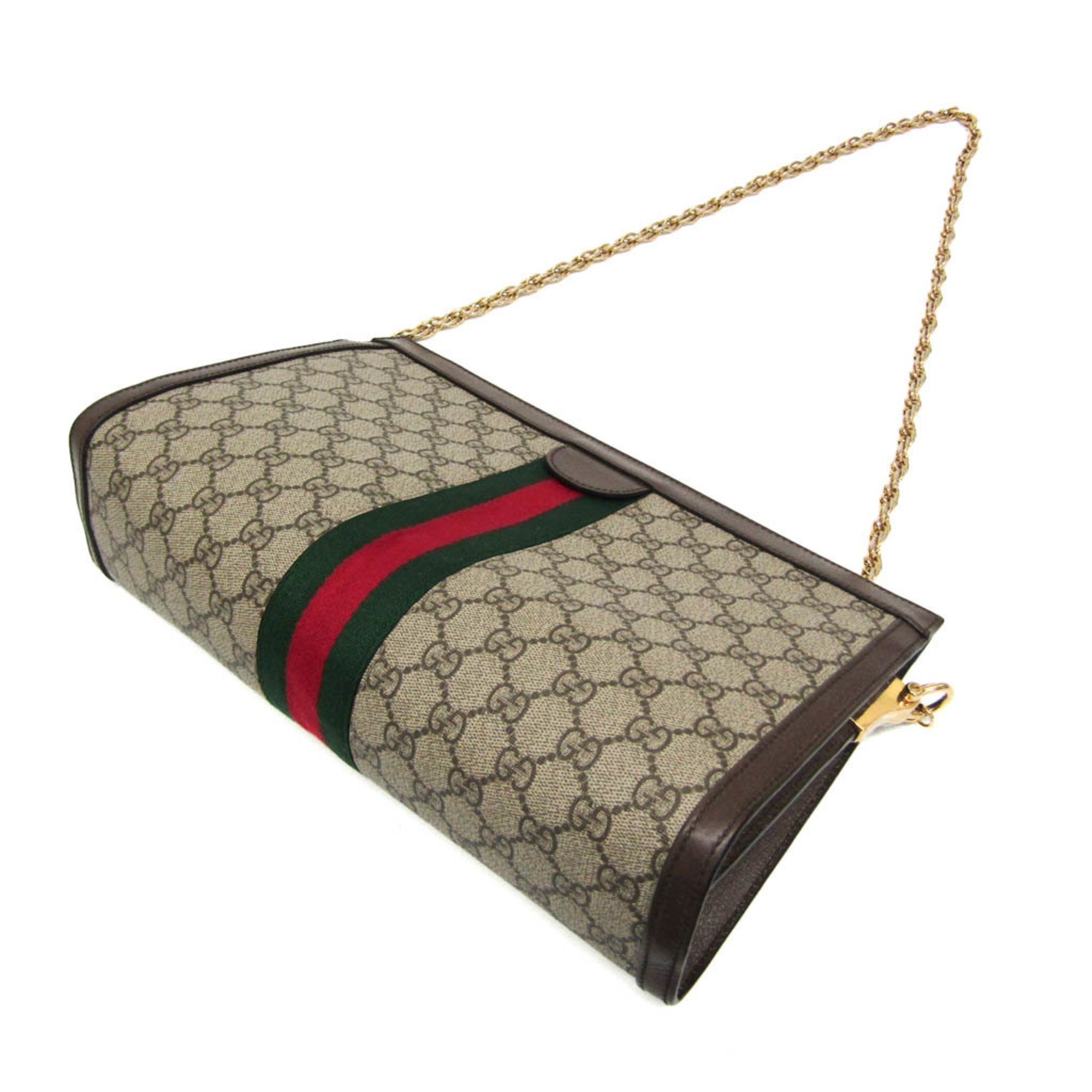 グッチ(Gucci) オフディア ミディアム GG 503876 レディース PVC,レザー ショルダーバッグ ブラウン