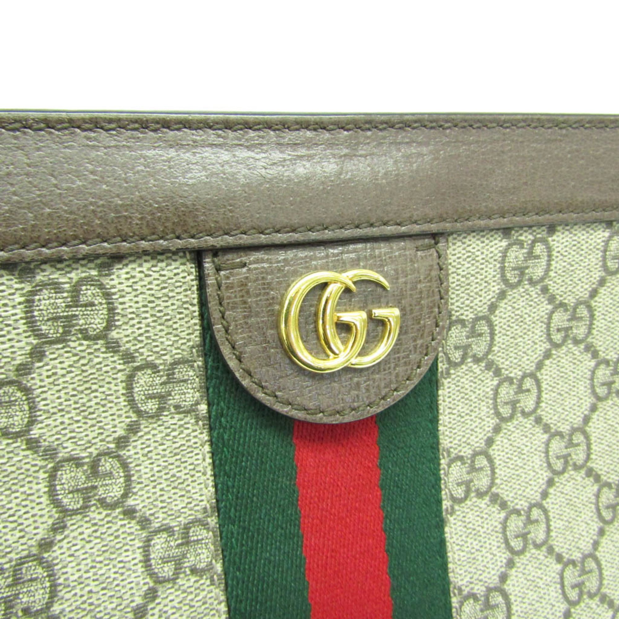 グッチ(Gucci) オフディア ミディアム GG 503876 レディース PVC,レザー ショルダーバッグ ブラウン