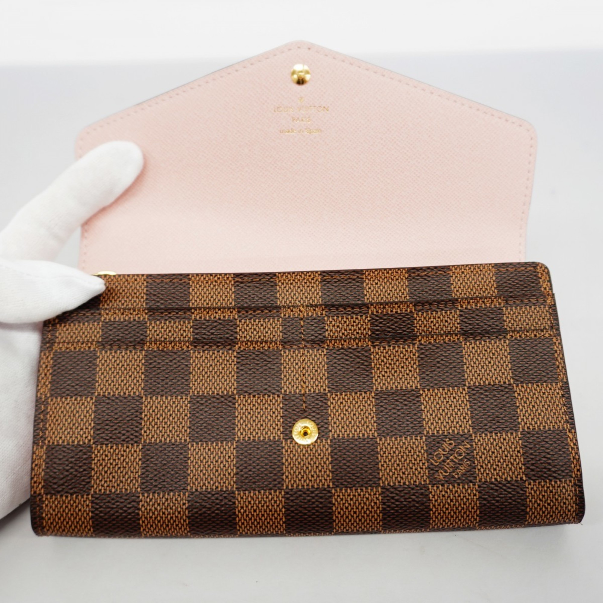 ルイ・ヴィトン(Louis Vuitton) ルイ・ヴィトン 長財布 ダミエ ポルトフォイユサラ N60114 ローズバレリーヌレディース