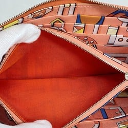 エルメス(Hermes) エルメス 長財布 アザップロングシルクイン ヴォーエプソン ブーゲンビリア  A刻印レディース