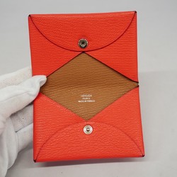 エルメス(Hermes) エルメス 名刺入れ・カードケース カルヴィヴェルソ シェーブル ローズテキサス ケブラコ  Y刻印レディース