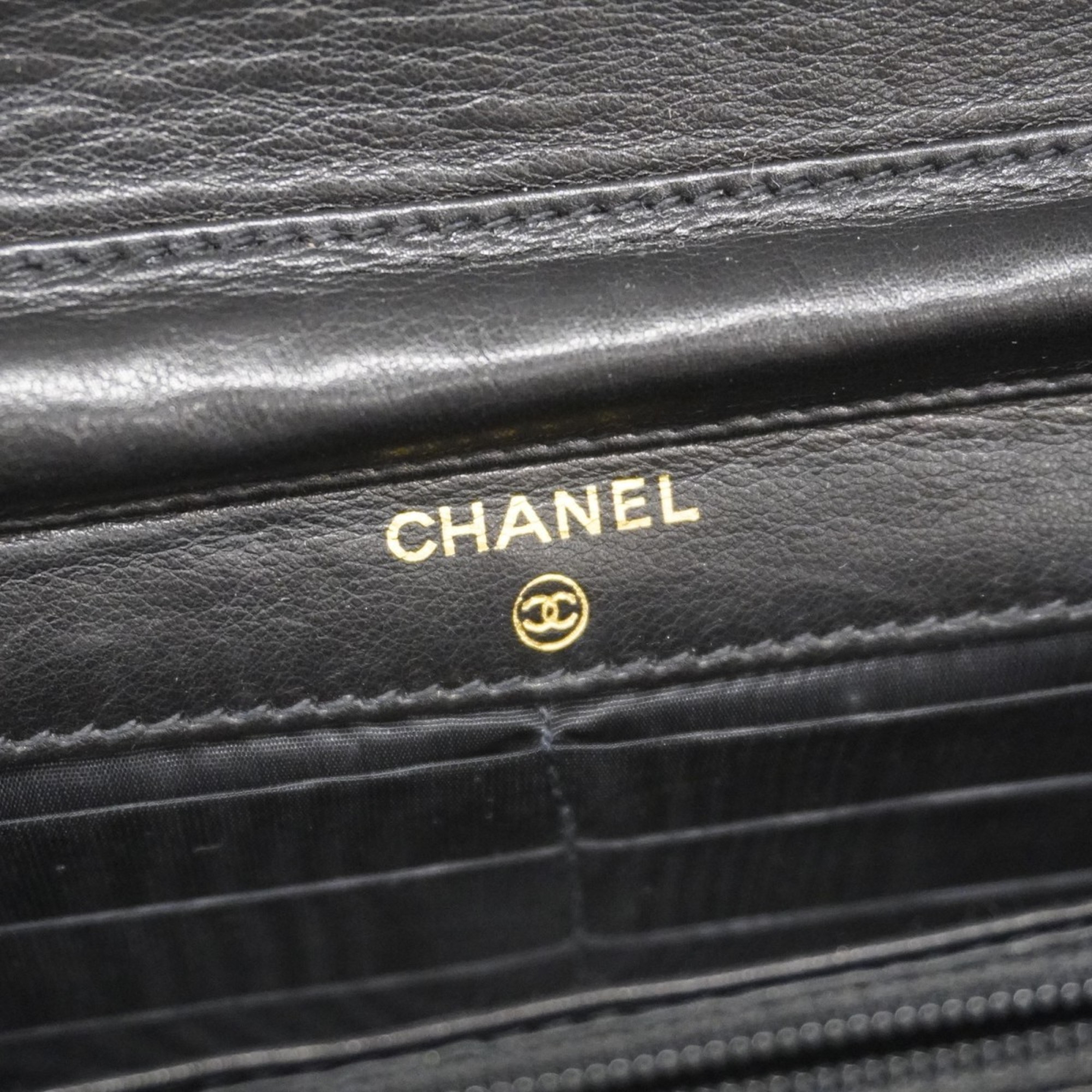 シャネル(Chanel) シャネル ショルダーウォレット パテントレザー ブラック レディース