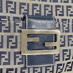 フェンディ(Fendi) フェンディ ショルダーバッグ ズッキーノ ナイロンキャンバス ネイビー レディース