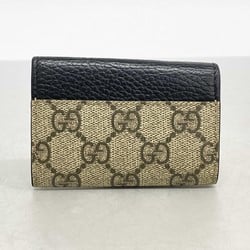 グッチ(Gucci) グッチ キーケース GGマーモント GGスプリーム 456118  レザー ブラック ブラウン レディース