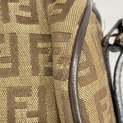 フェンディ(Fendi) フェンディ ポーチ ズッキーノ ナイロンキャンバス ブラウン レディース