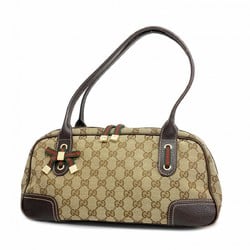 グッチ(Gucci) グッチ ハンドバッグ GGキャンバス シェリーライン 161720 キャンバス ブラウン シャンパンレディース