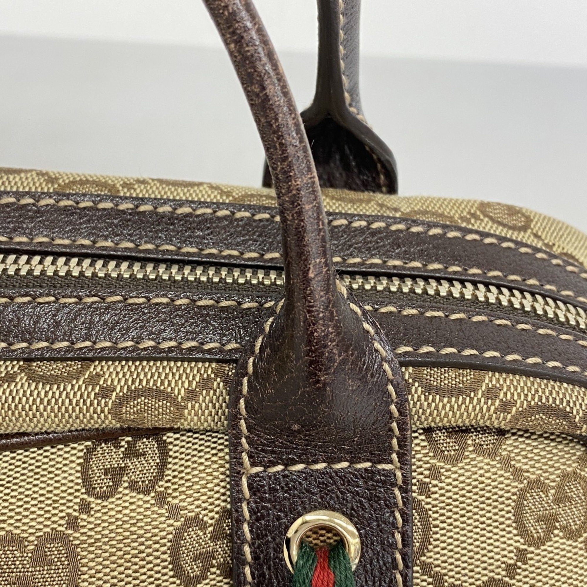 グッチ(Gucci) グッチ ハンドバッグ GGキャンバス シェリーライン 161720 キャンバス ブラウン シャンパンレディース