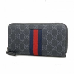 グッチ(Gucci) グッチ 長財布 GGキャンバス シェリーライン 408831  ブラック レッド ネイビー メンズ