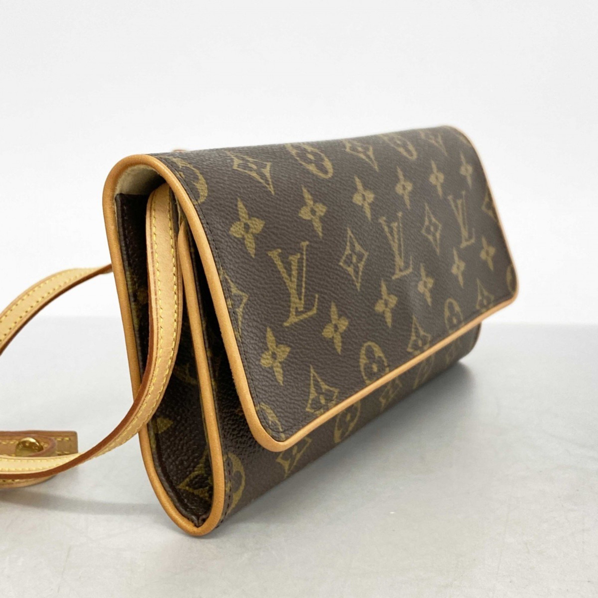 ルイ・ヴィトン(Louis Vuitton) ルイ・ヴィトン ショルダーバッグ モノグラム ポシェットツインGM M51852 ブラウンレディース