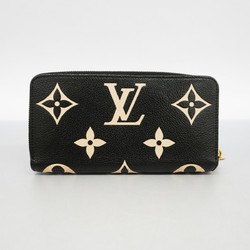 ルイ・ヴィトン(Louis Vuitton) ルイ・ヴィトン 長財布 モノグラム・アンプラント バイカラー ジッピーウォレット M80481 ブラック ベージュレディース