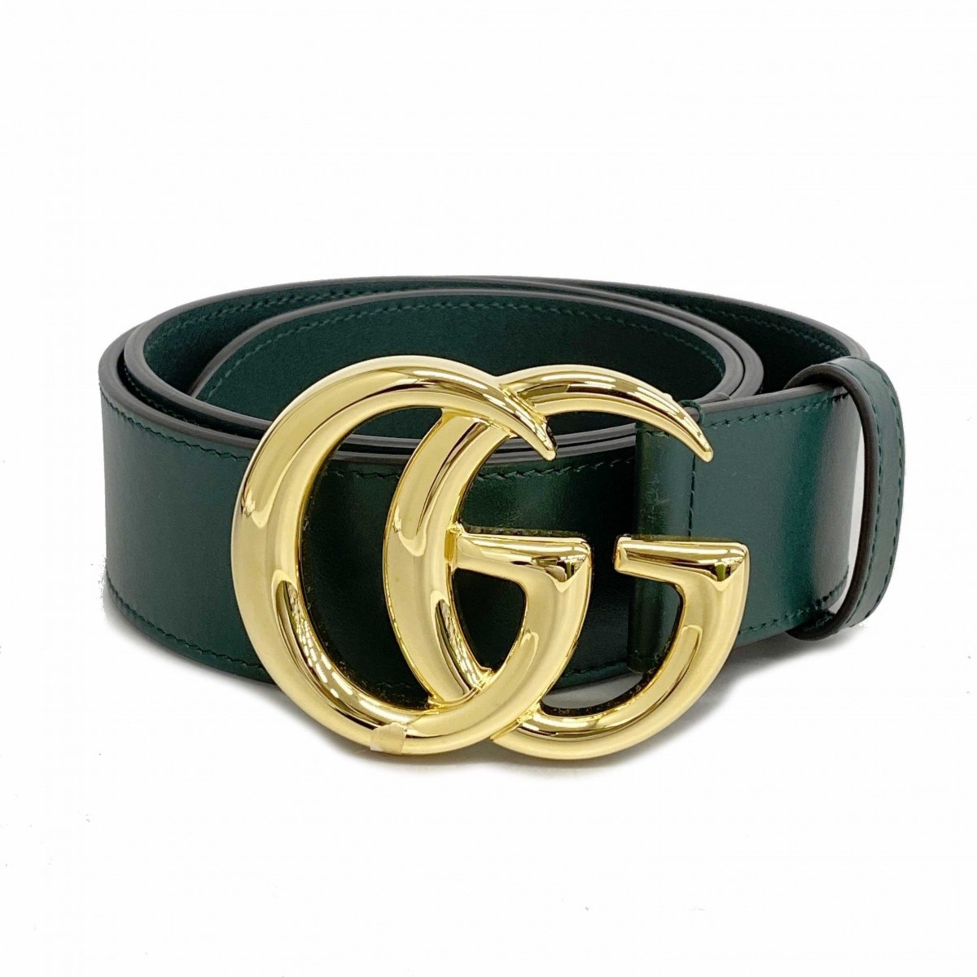 グッチ(Gucci) グッチ ベルト GGマーモント 406831 レザー グリーン レディース | eLADY Globazone