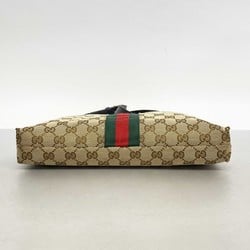 グッチ(Gucci) グッチ ショルダーバッグ GGキャンバス シェリーライン 388926 キャンバス ベージュ ブラック レディース