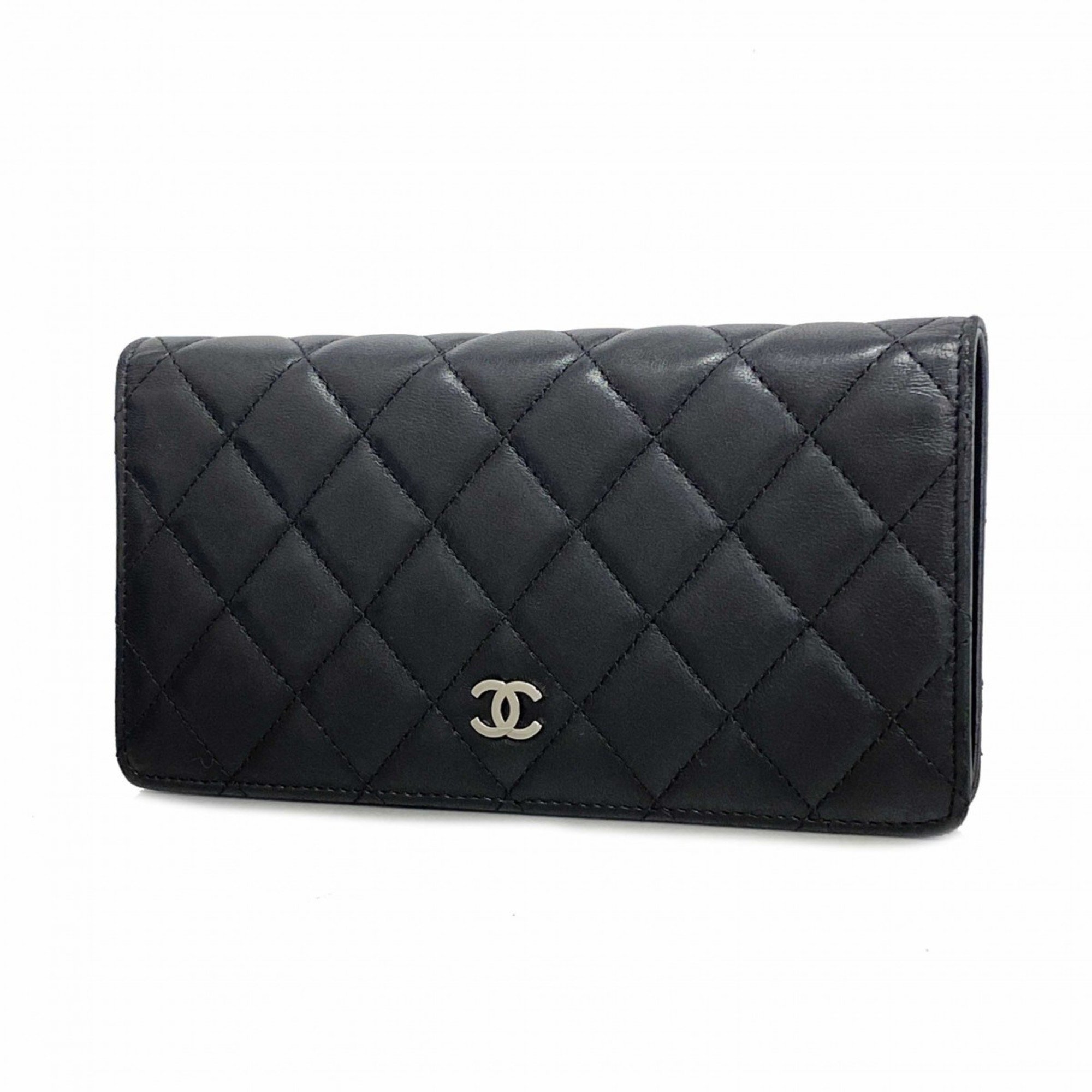 シャネル(Chanel) シャネル 長財布 マトラッセ ラムスキン ブラック レディース | eLADY Globazone