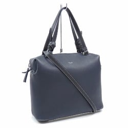 セリーヌ(Celine) レディース レザー ハンドバッグ ネイビー