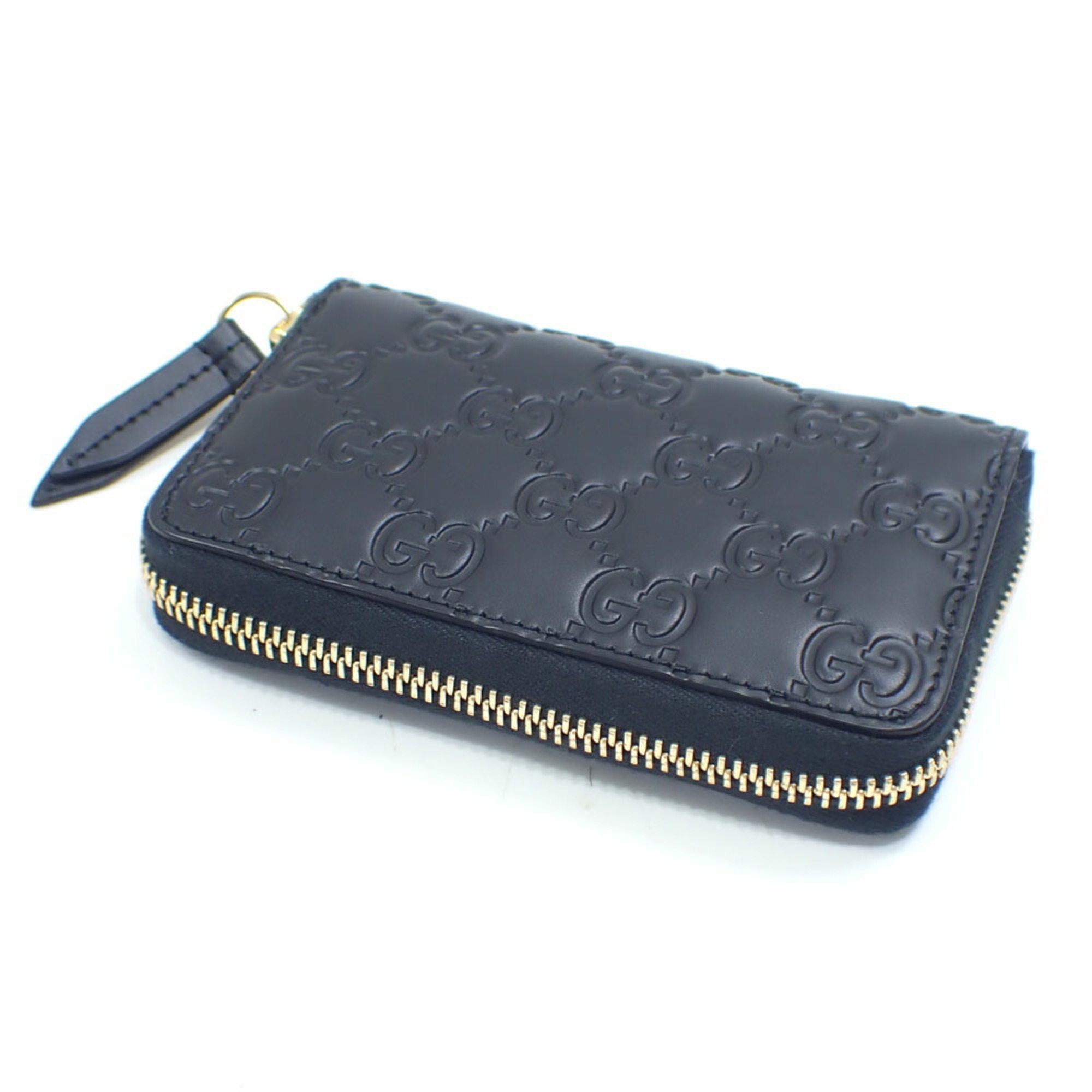 グッチ(Gucci) レザー カードケース ブラック