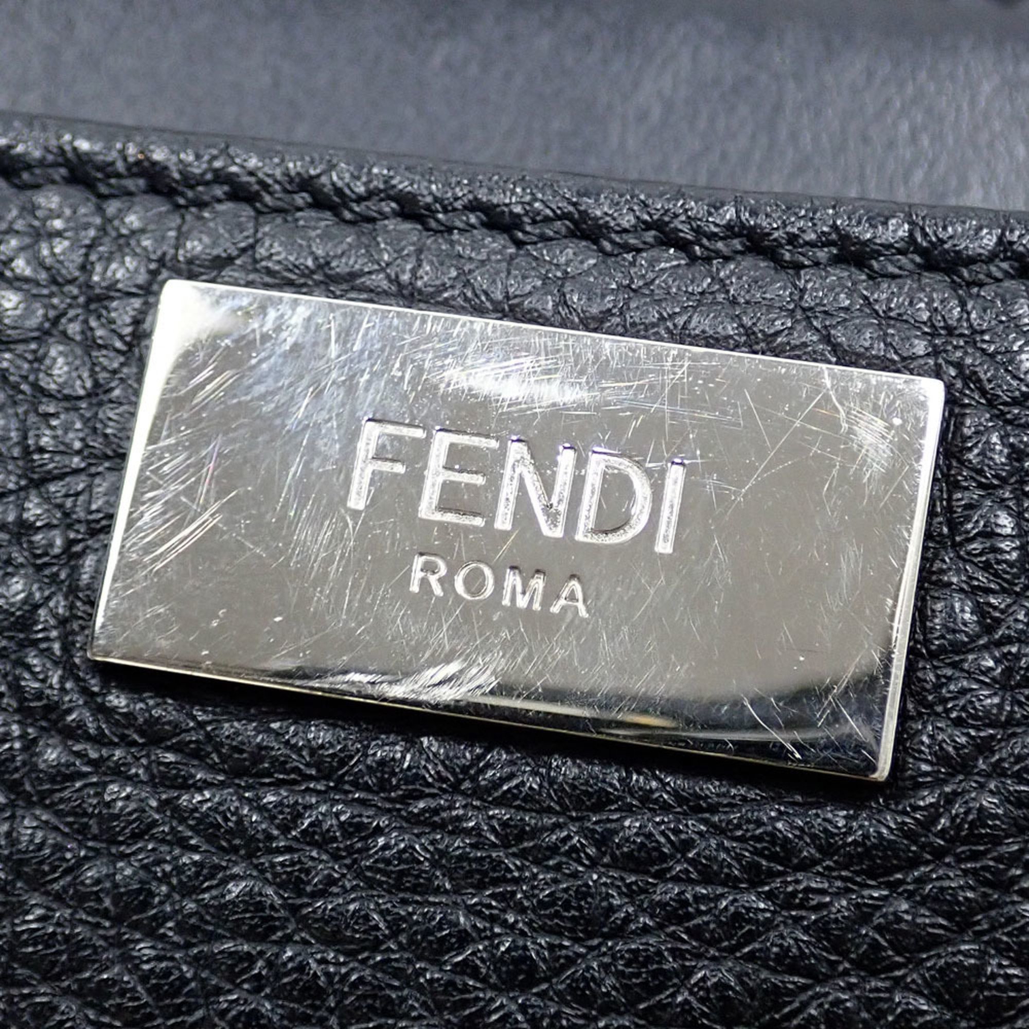 フェンディ(Fendi) レディース レザー ハンドバッグ ブラック