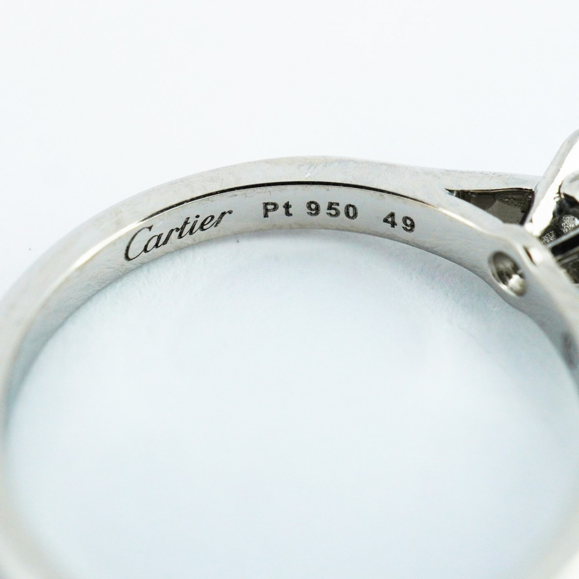 カルティエ(Cartier) カルティエ リング ソリテール 1PD ダイヤモンド Pt950 プラチナ 0.20ct ＃49レディース