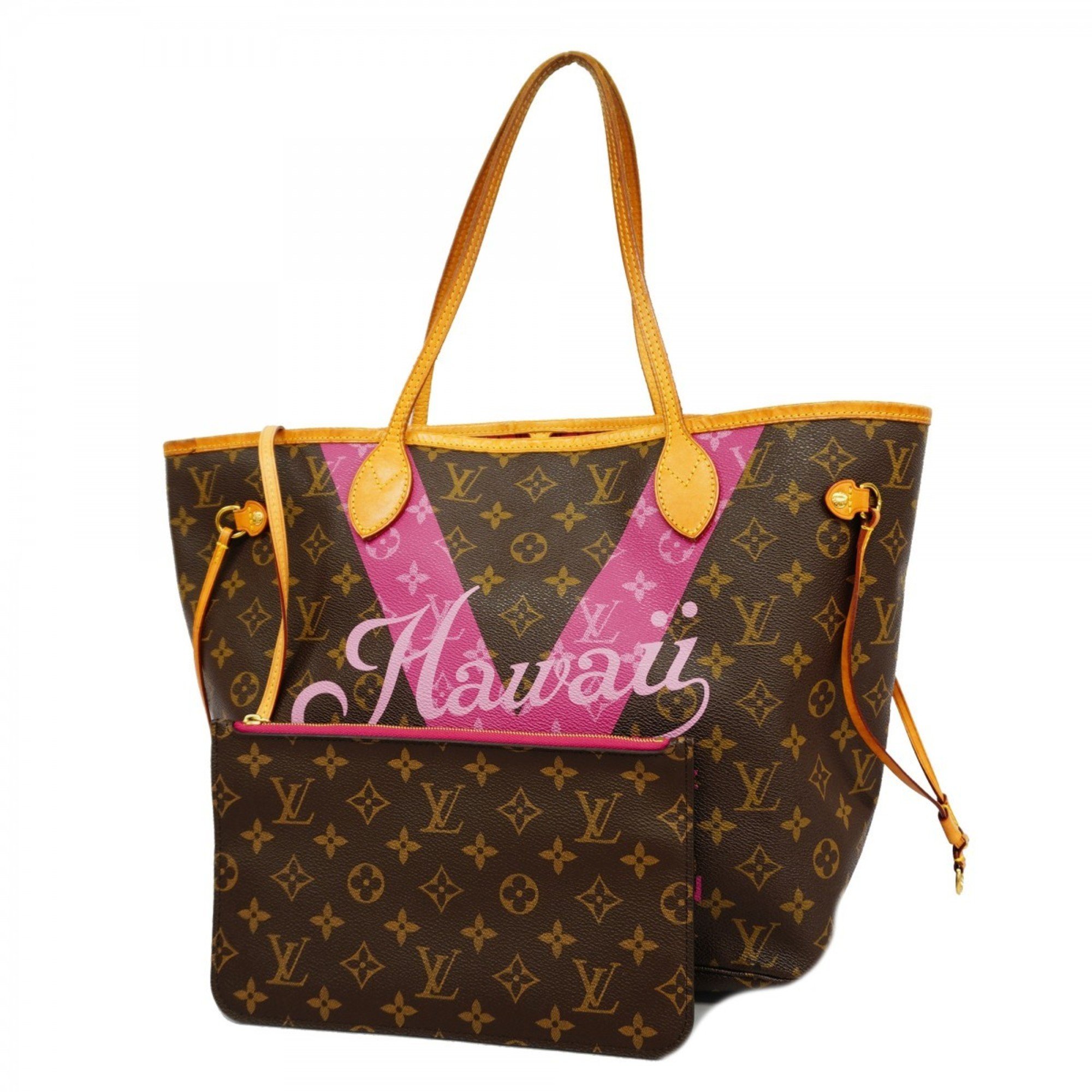 ルイ・ヴィトン(Louis Vuitton) ルイ・ヴィトン トートバッグ モノグラム ネヴァーフルMM M43299 ブラウン ピンク ハワイ限定レディース