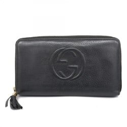 グッチ(Gucci) グッチ 長財布 ソーホー 308280 レザー ブラック シャンパンレディース